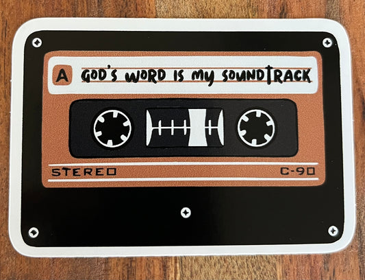God's Word Is My Soundtrack Vinyl Sticker